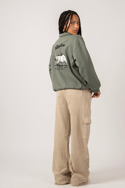 Bear YellowStone Old Green Sweatshirt
