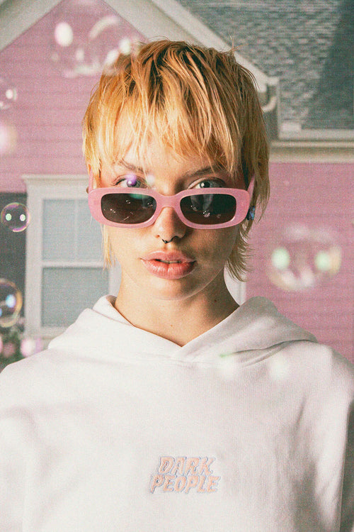 Dark People Organic Cotton White Sweatshirt