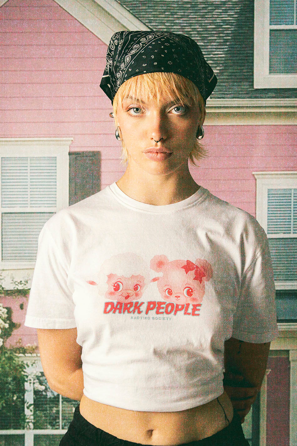Washed Dark People White T-shirt