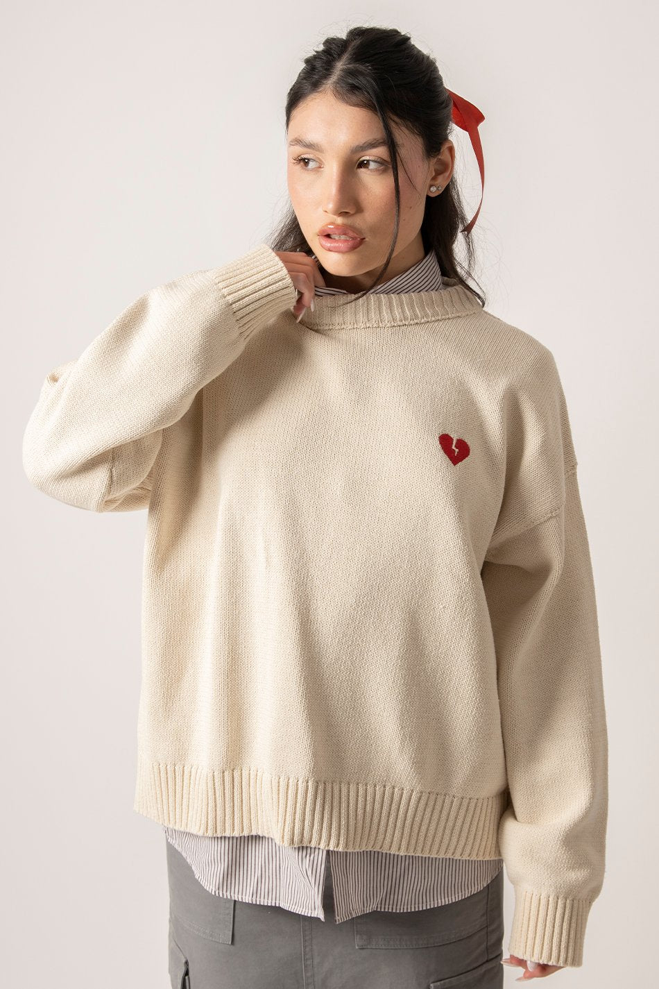 Broken Heart Ivory Jersey