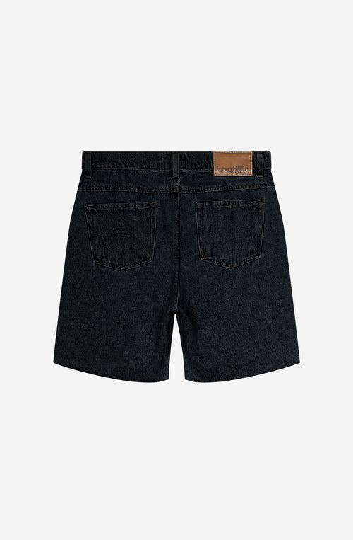Baggy Black Denim Bermudes