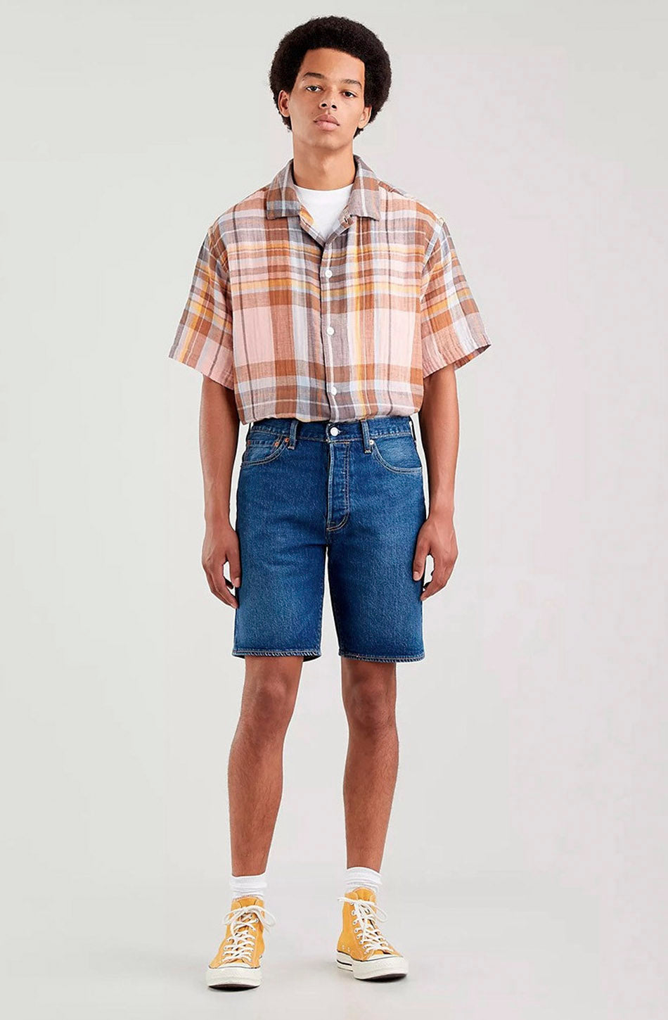 Short Levi's 501 Ourlet Bleu Yeux Cassés