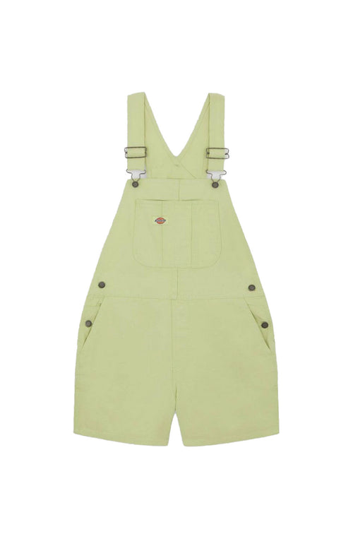 Kurze Dickies Duck Canvas Latzhose, hellgrün