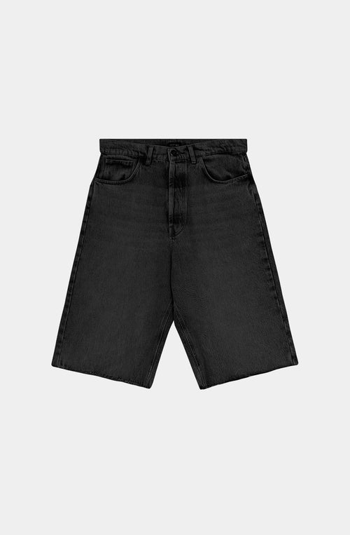Bermuda Loose Baggy Denim Schwarz