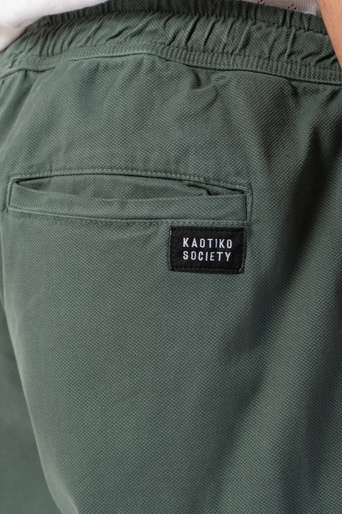 Bermuda cargo à jambes larges Palid Green