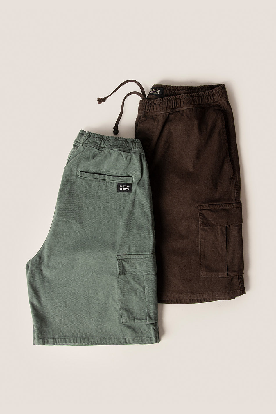 Bermuda cargo à jambes larges Palid Green