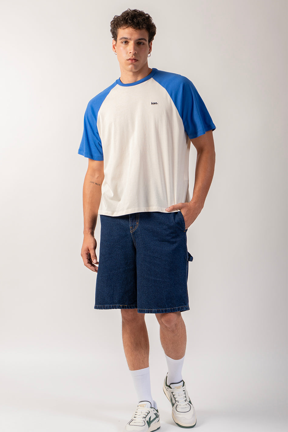 Rang Piero T-shirt Ivory/ Royal
