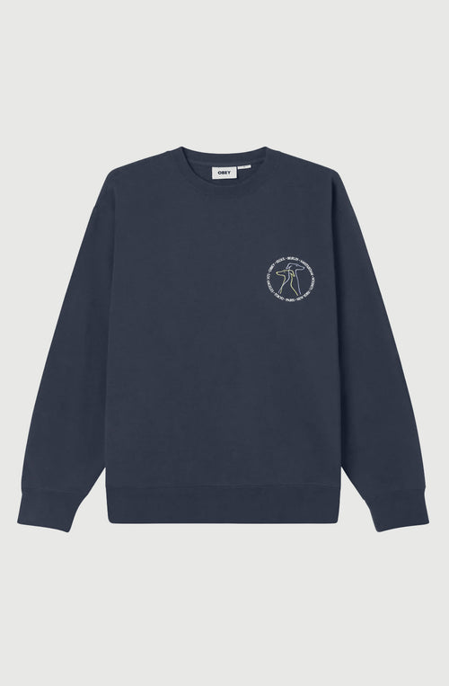 Obey City Dogs Academy Navy Sweatshirt