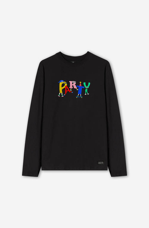 Oversize Party Black T-Shirt