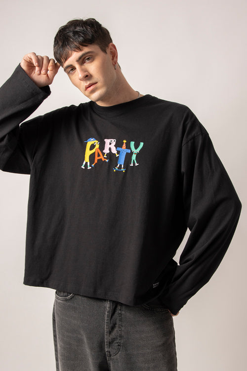 Oversize Party Black T-Shirt