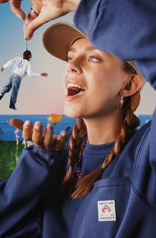 Sweatshirt Pocket Mushroom Society Grape