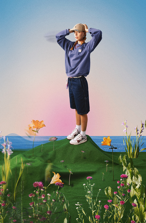 Sweatshirt Pocket Mushroom Society Grape