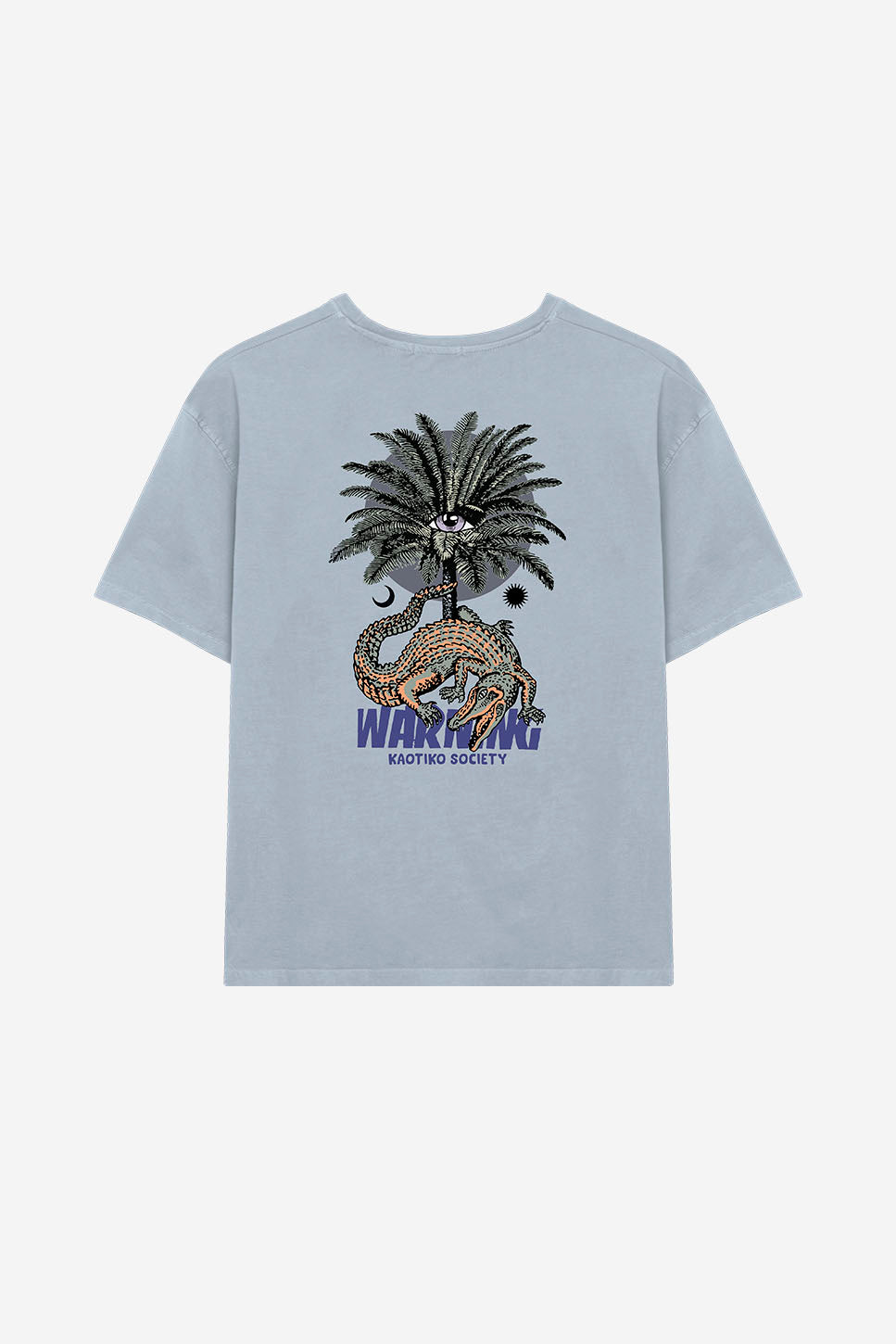 Camiseta Washed Warning Steel