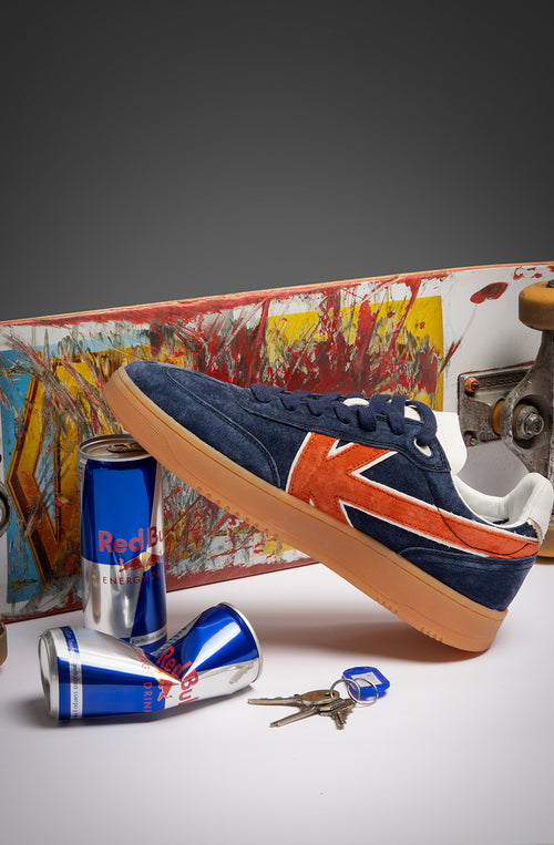 Kaotiko Boston Suede Navy Sneakers