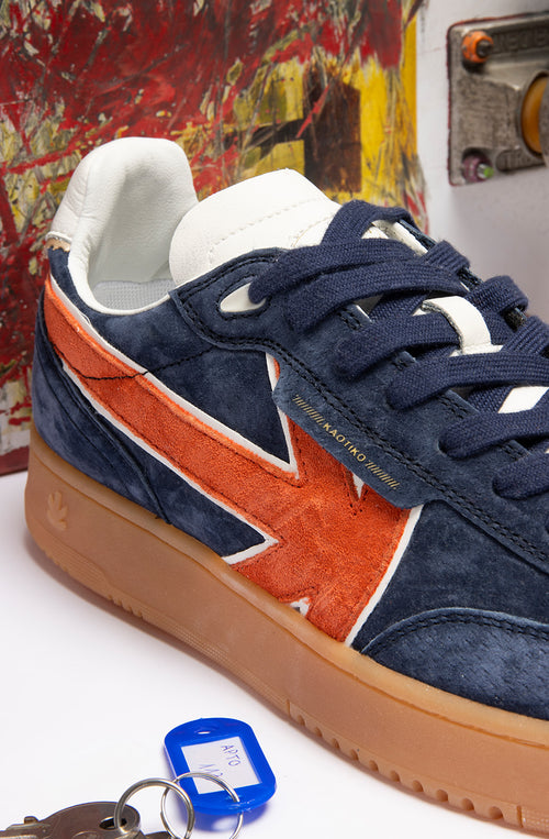 Kaotiko Boston Suede Navy Sneakers