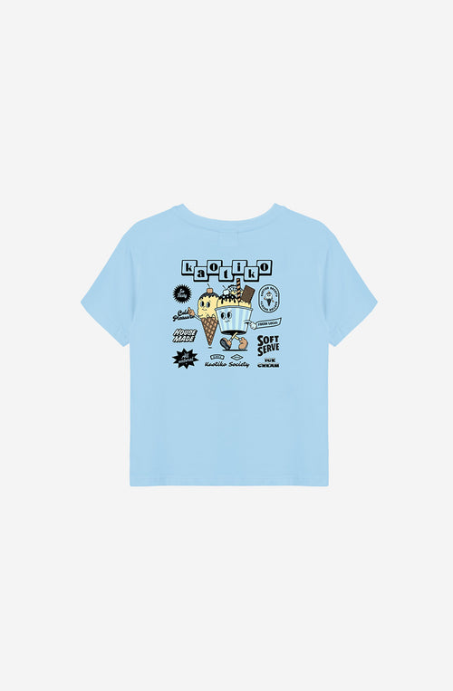Eiscremeblaues T-Shirt