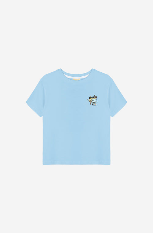 Eiscremeblaues T-Shirt