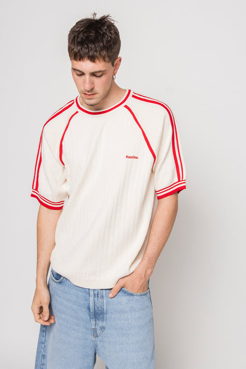 Camiseta Vintage Ivory/ Red