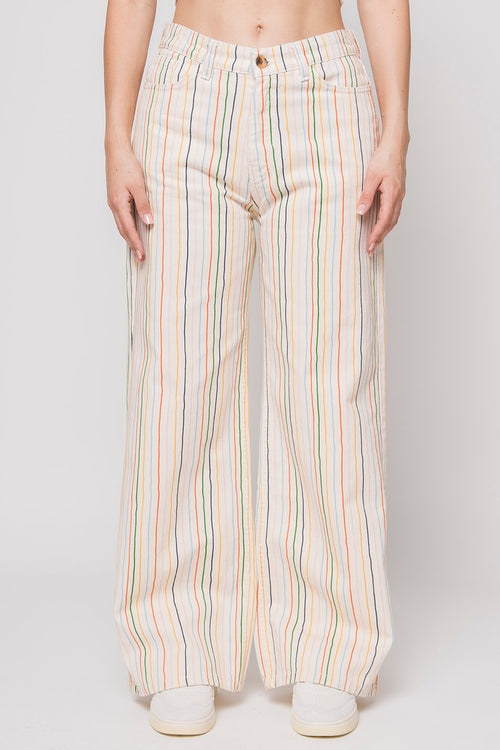 Pantalón Multi Strippes Apple Ivory
