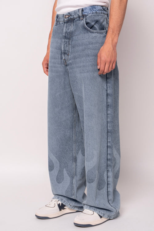 Pantalón Laser Denim Flame