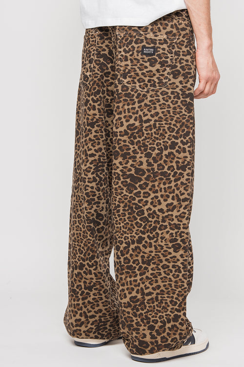 Lose Braune Leopardenhosen