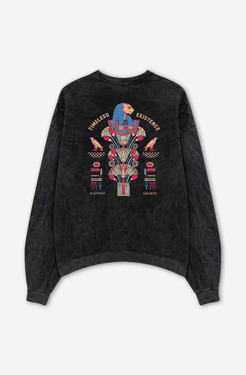 Sudadera Washed Timeless Existence Black