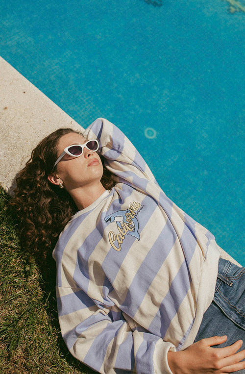 Sweatshirt bleu à rayures Flipper