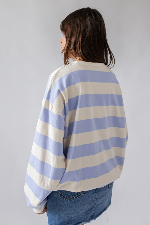 Sweatshirt bleu à rayures Flipper