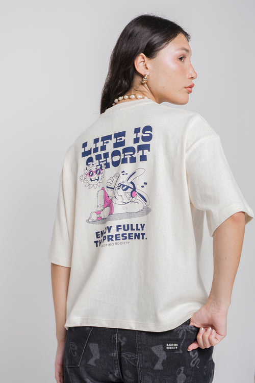 Life Is Short Organic Cotton Tobacco T-Shirt