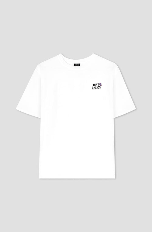 Just Enjoy White T-shirt