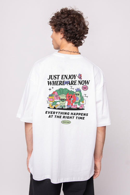 Just Enjoy Organic Cotton White T-shirt