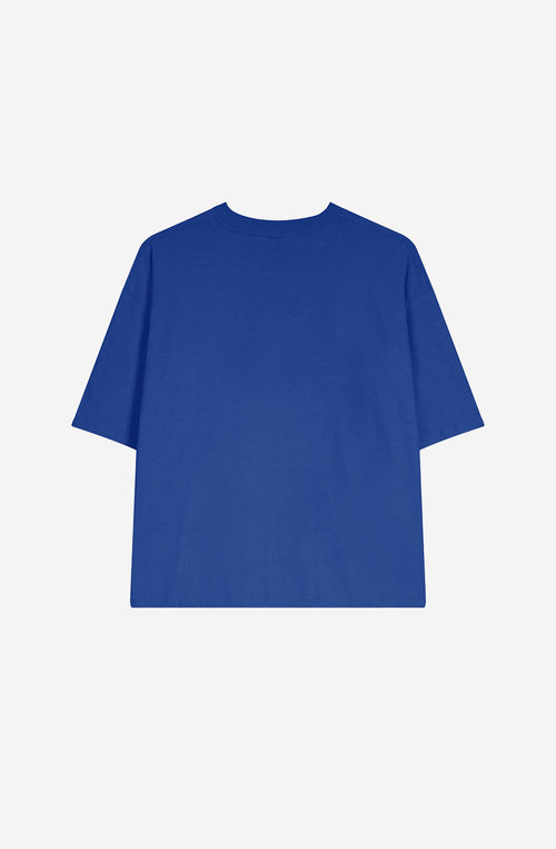 Cropped Burning Rebellion Navy T-shirt