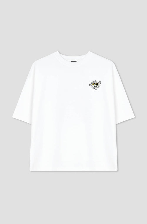 Life Is Short Organic Cotton T-shirt White / Yellow