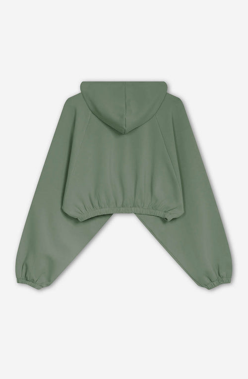 Giulia Interlock Olive Zipper Jacket Sweatshirt