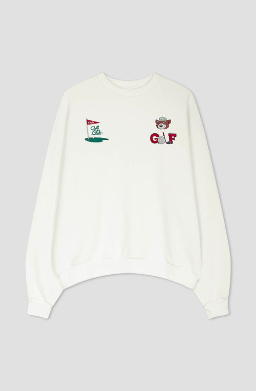 Washed Bear Golf Club Ivory Sweatshirt