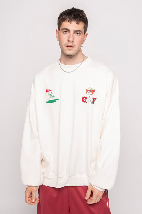 Washed Bear Golf Club Ivory Sweatshirt