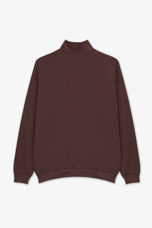 Half Zip Kaotiko Society Brown Sweatshirt