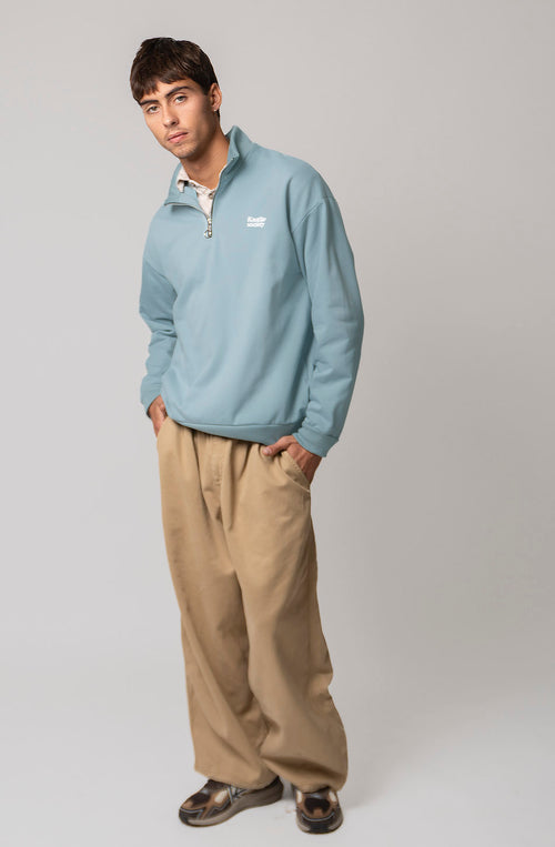 Half Zip Kaotiko Society Steel Sweatshirt