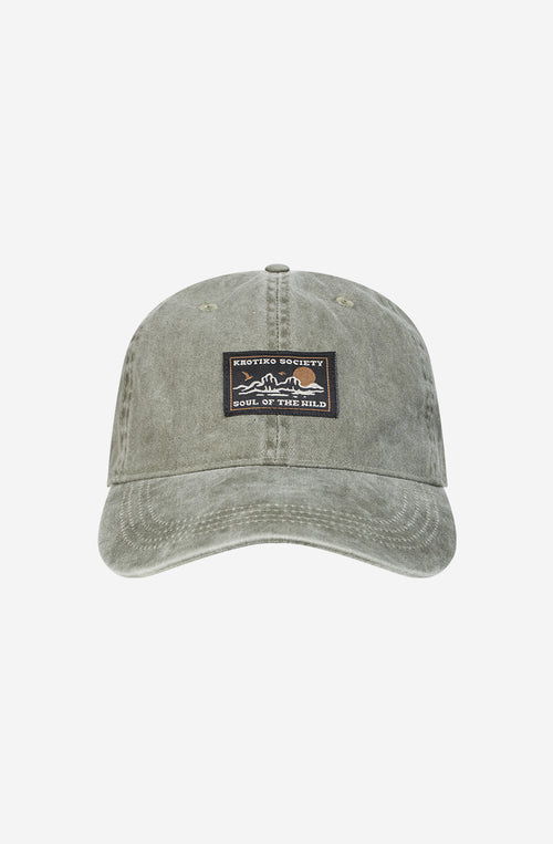 Bio-Western-Cap aus gewaschenem Khaki