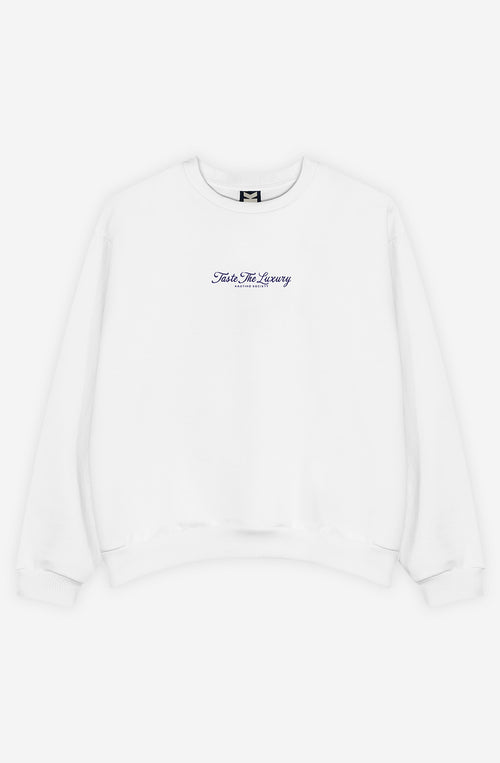 Bon Appétit Organic Cotton White Sweatshirt