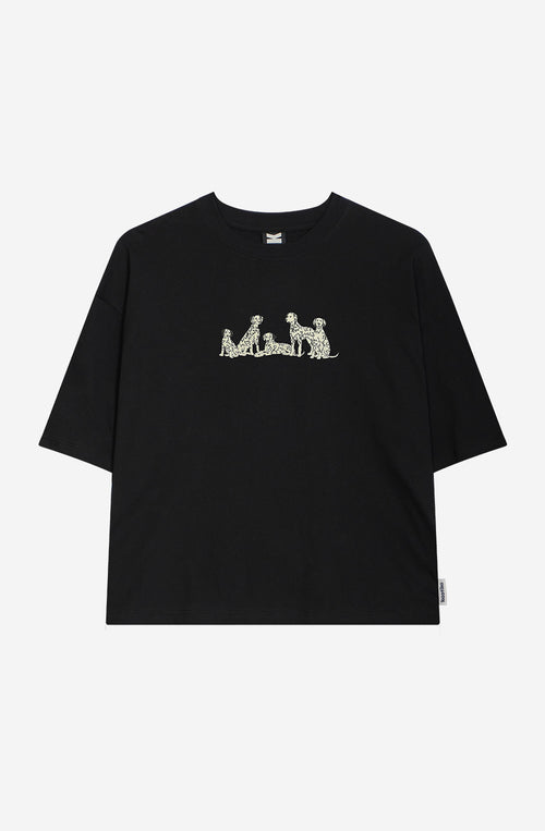 T-shirt court Dalmatas noir
