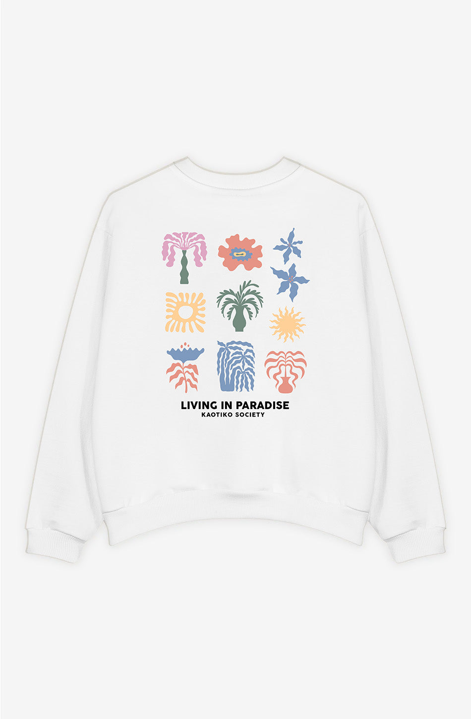 Paradise Organic Cotton White Sweatshirt