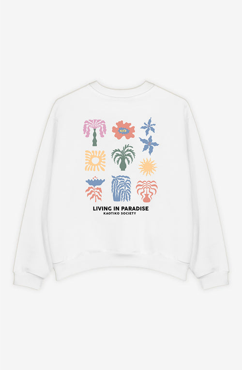 Paradise Organic Cotton White Sweatshirt