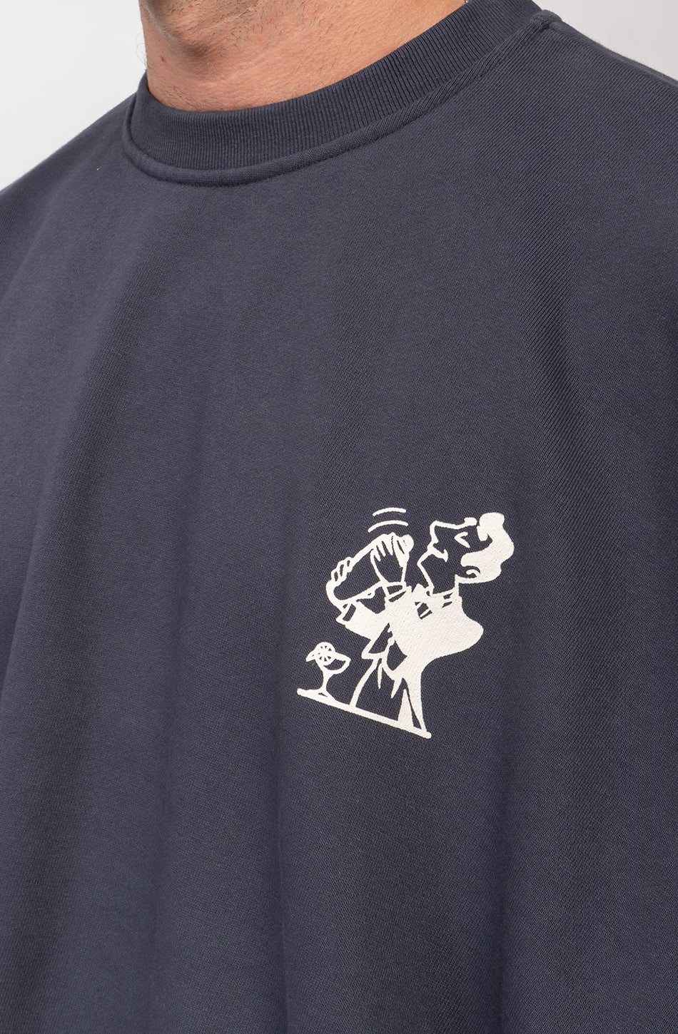 Washed Cocktail Man Navy Sweatshirt