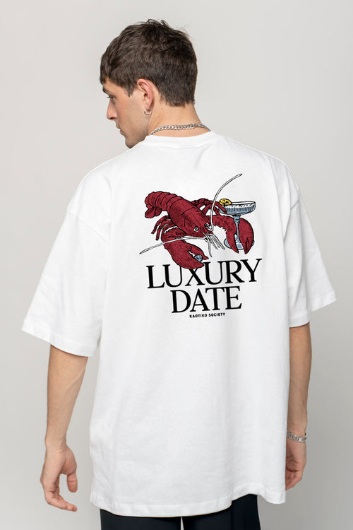 Weißes T-Shirt aus Bio-Baumwolle Luxury Date