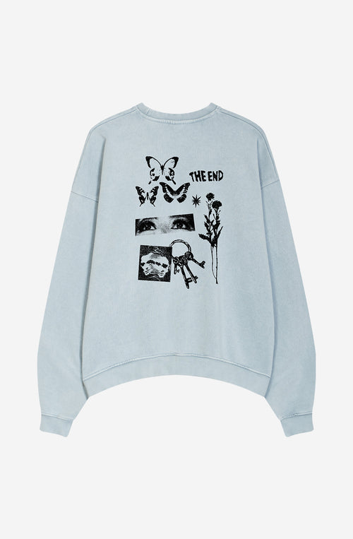 Washed Trance The End Steel Sweatshirt