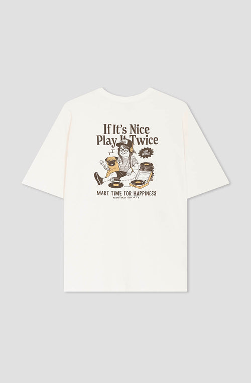 If Its Nice Elfenbeinfarbenes T-Shirt aus Bio-Baumwolle