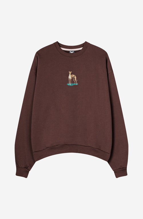 Windhund Braunes Sweatshirt