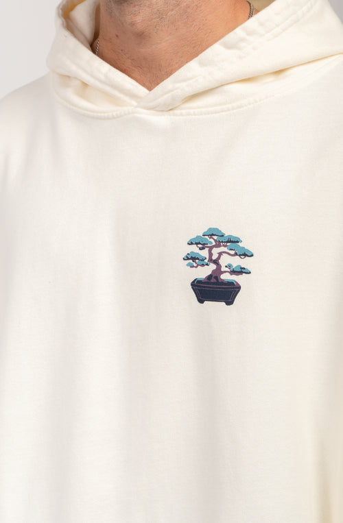 Sweatshirt „Bonsai“ in gewaschenem Elfenbein