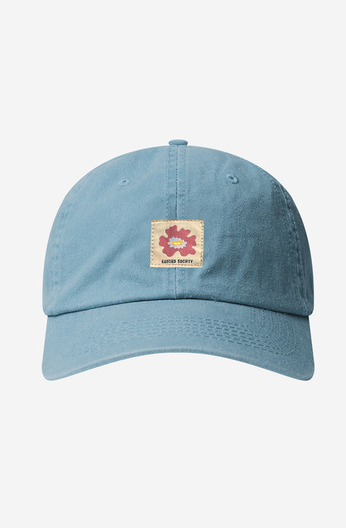 Island Flower Vintage Light Denim Cap